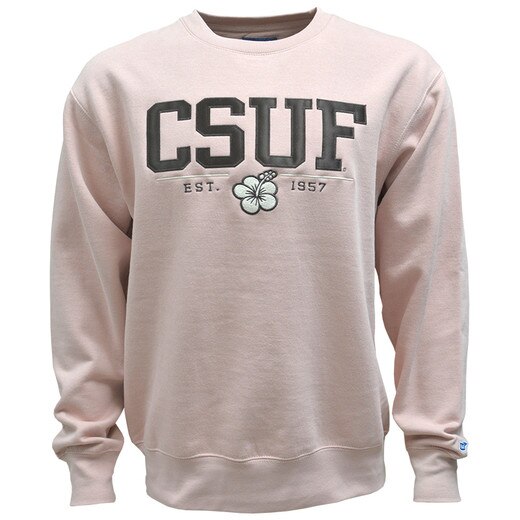 Blue84 CSUF Block Hisbiscus Crew - Dusty Rose